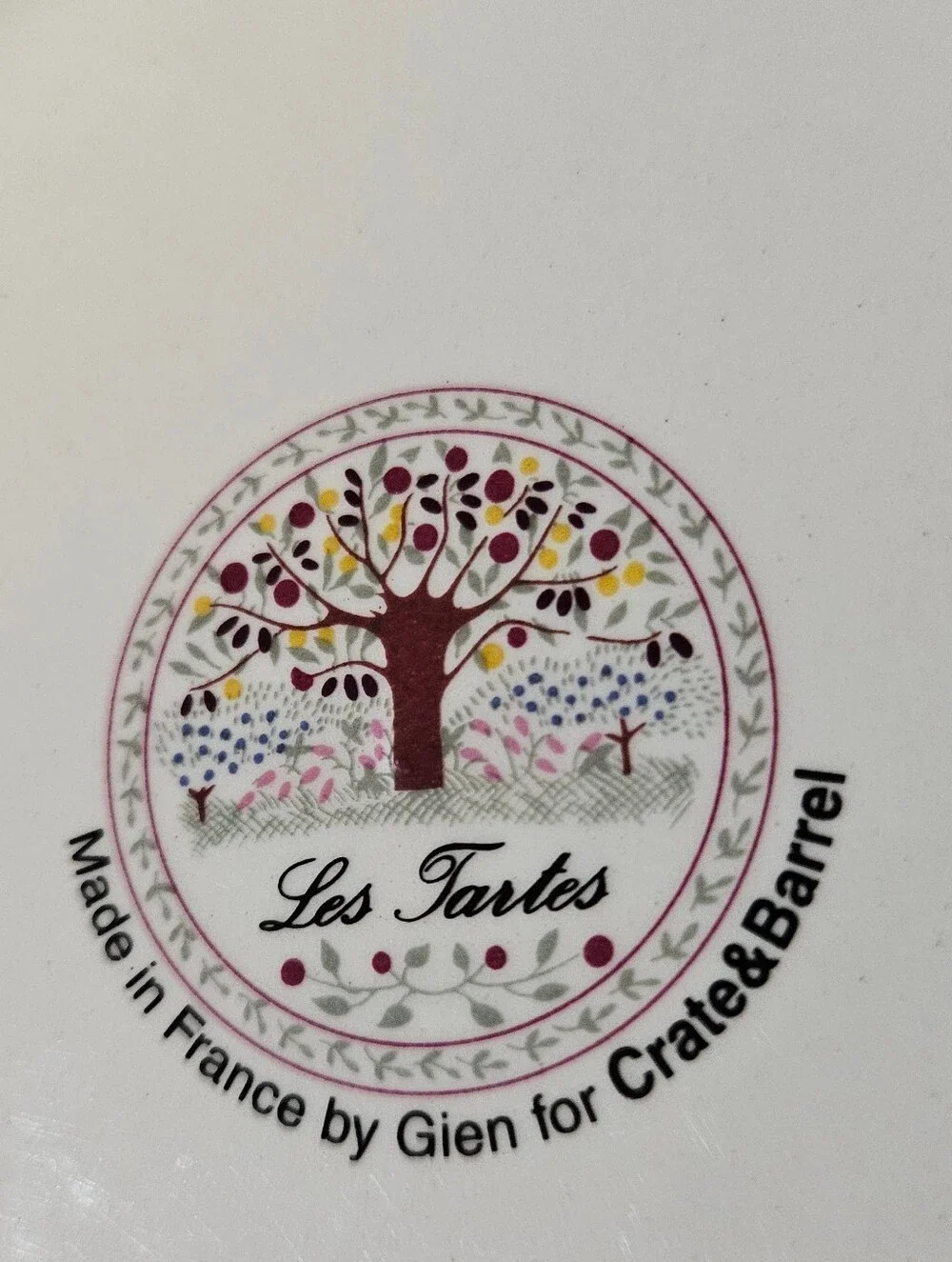90s FAIENCERIE DE GIEN LES TARTES Myrtlles 7 3/4